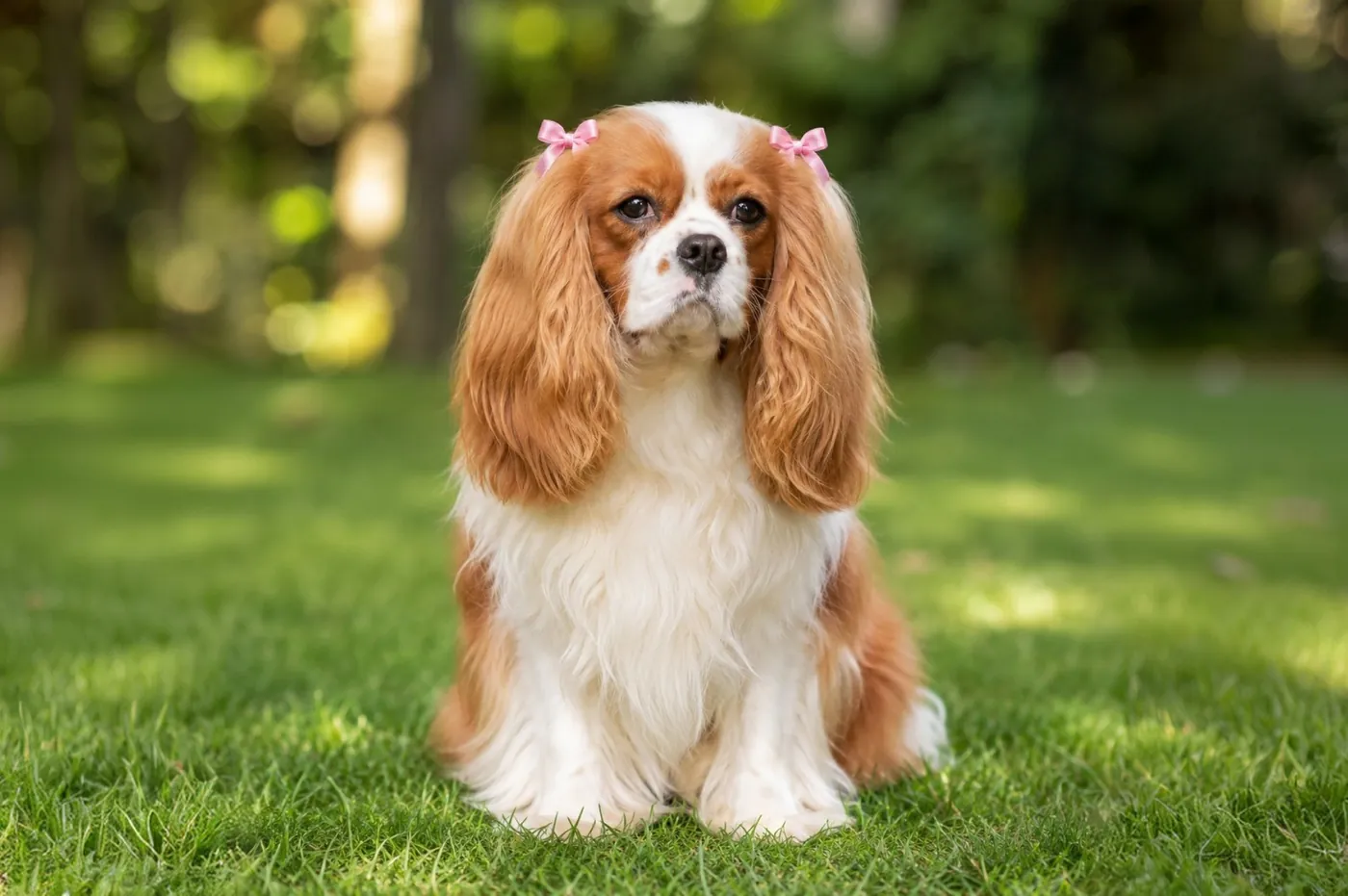 Cavalier King Charles Spaniel sentado